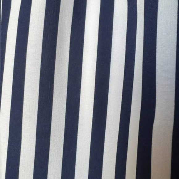 SHEIN Maternity Ruffled Sleeve Peplum Top Blue & White Striped, NWOT-Size Small - Picture 6 of 7